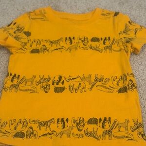 Cat & Jack Yellow Animal Print Tee